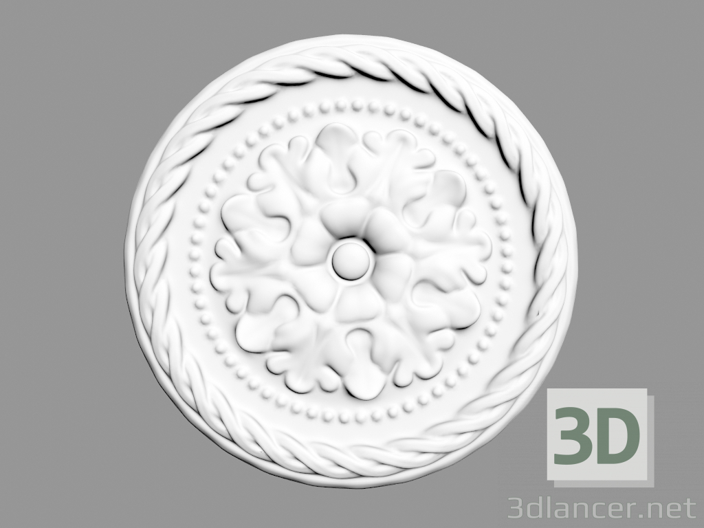 modello 3D Uscita a soffitto R13 (28 x 28 x 3.1 - Ø 28,5 cm) - anteprima