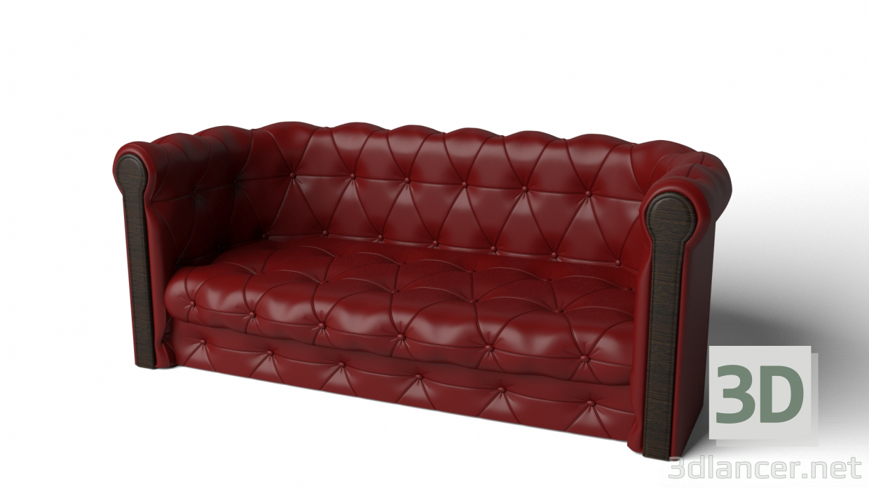 modello 3D di Divano Chesterfield comprare - rendering