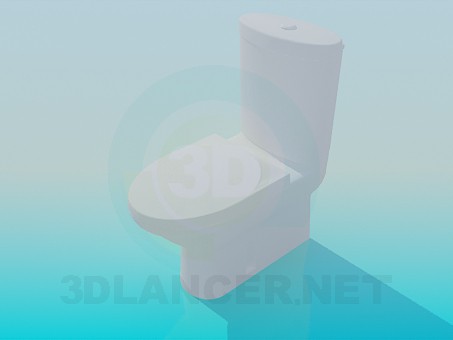 3d model Inodoro con tanque - vista previa