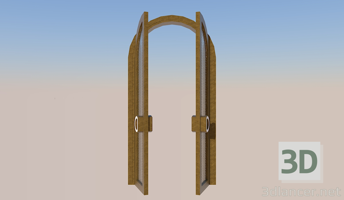 Modelo 3d Porta de entrada - preview