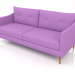 3d model Polar straight 3-seater sofa - preview