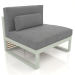 3d model Modular sofa, section 3, high back (Cement gray) - preview