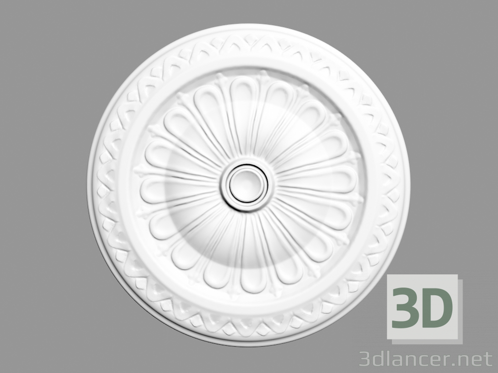 modèle 3D Sortie plafond R14 (33 x 33 x 3 - Ø 33,5 cm) - preview