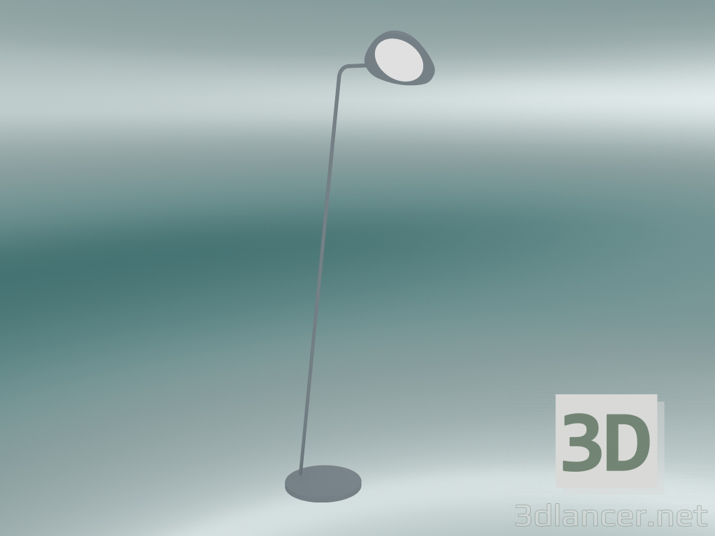 modèle 3D Lampadaire Leaf (Gris) - preview