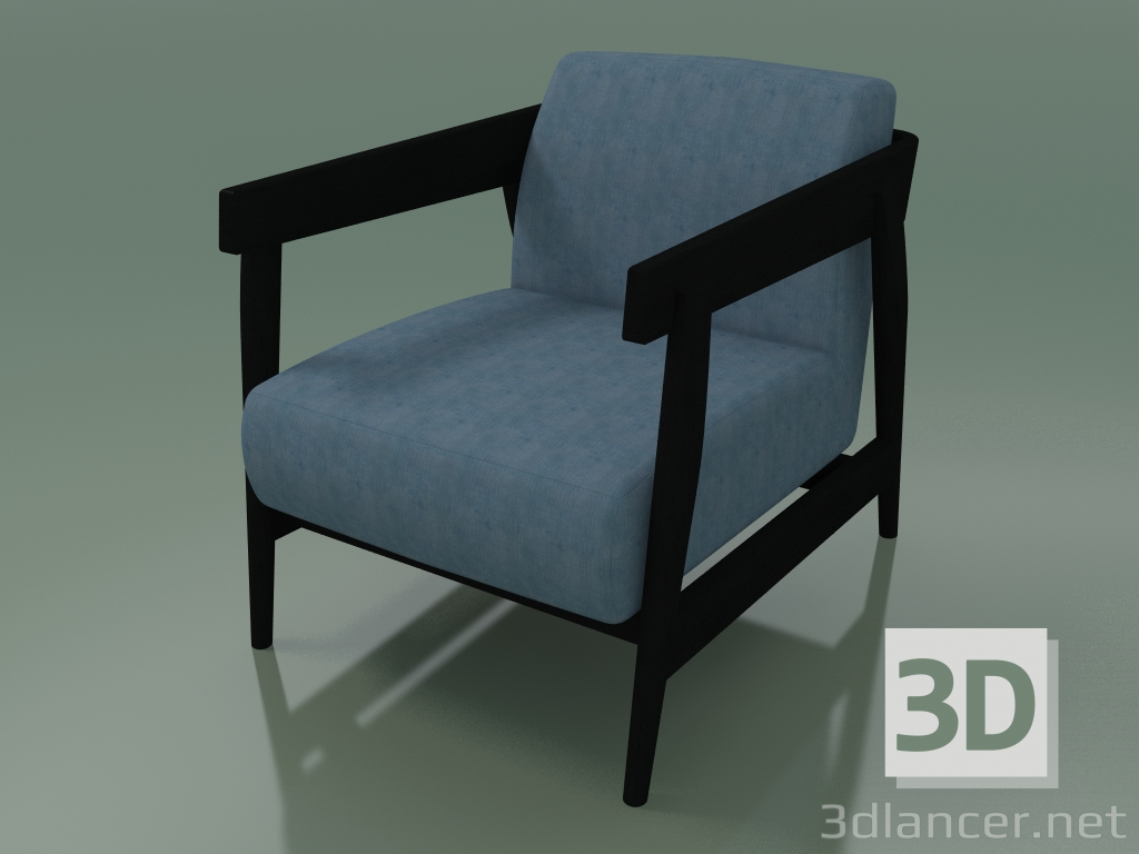 3d model Armchair (305, Black) - preview