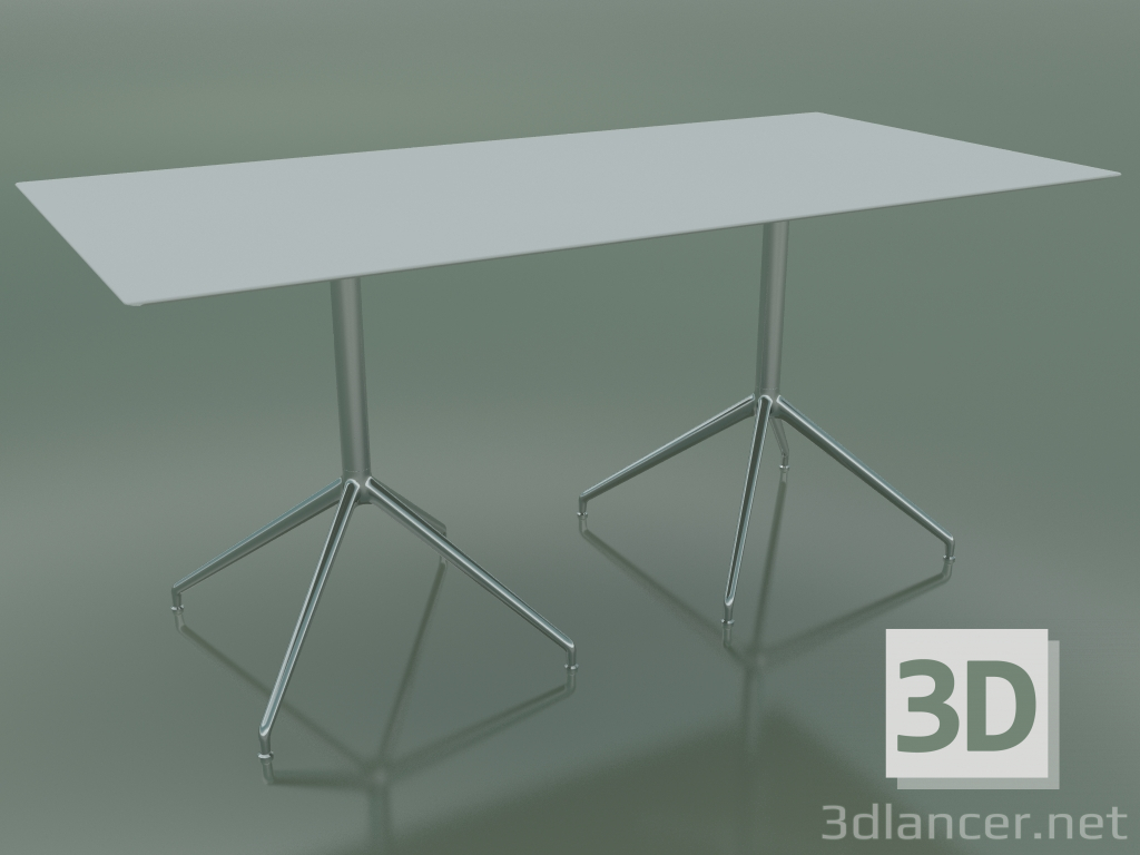 modèle 3D Table rectangulaire avec base double 5738 (H 72,5 - 79x159 cm, Blanc, LU1) - preview