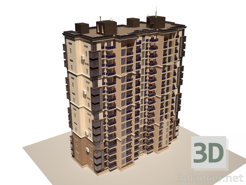 modello 3D di Edificio moderno comprare - rendering