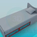 Modelo 3d Cama de solteiro - preview