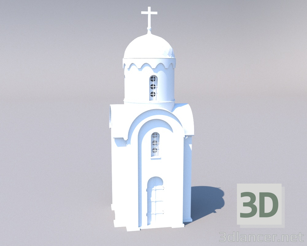 3d Olga's Chapel Pskov model buy - render