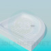 3d model Corner shower tray - preview