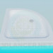 3d model Corner shower tray - preview