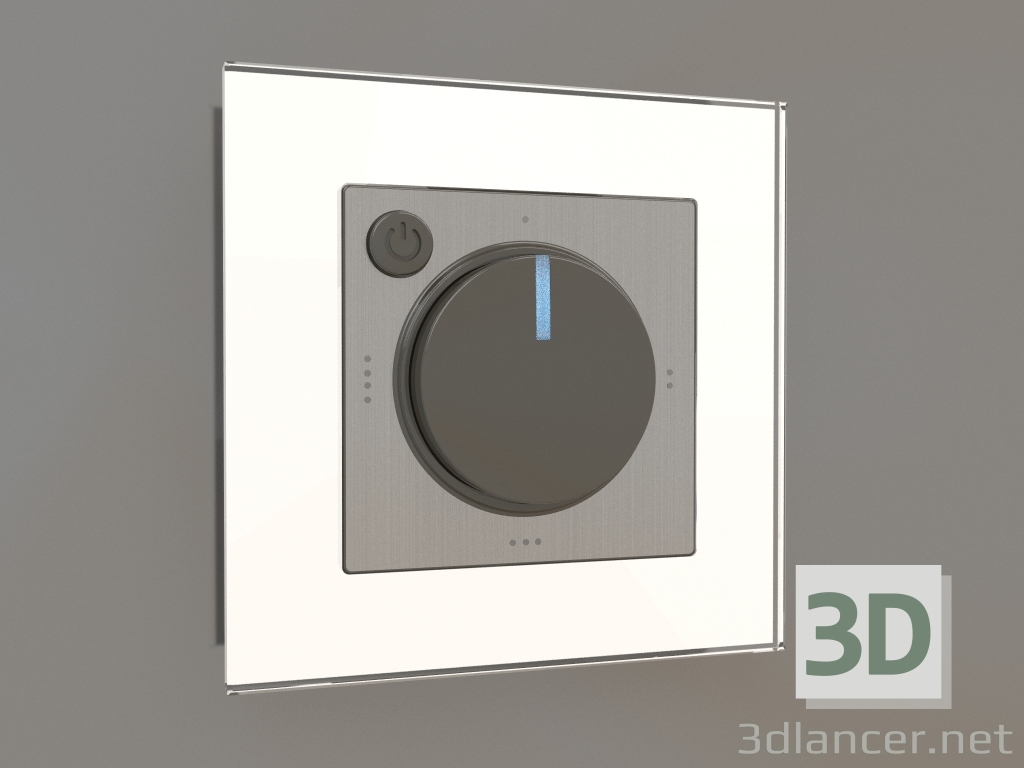 3D Modell Thermoregulator elektromechanisch für Fußbodenheizung (Glanznickel) - Vorschau