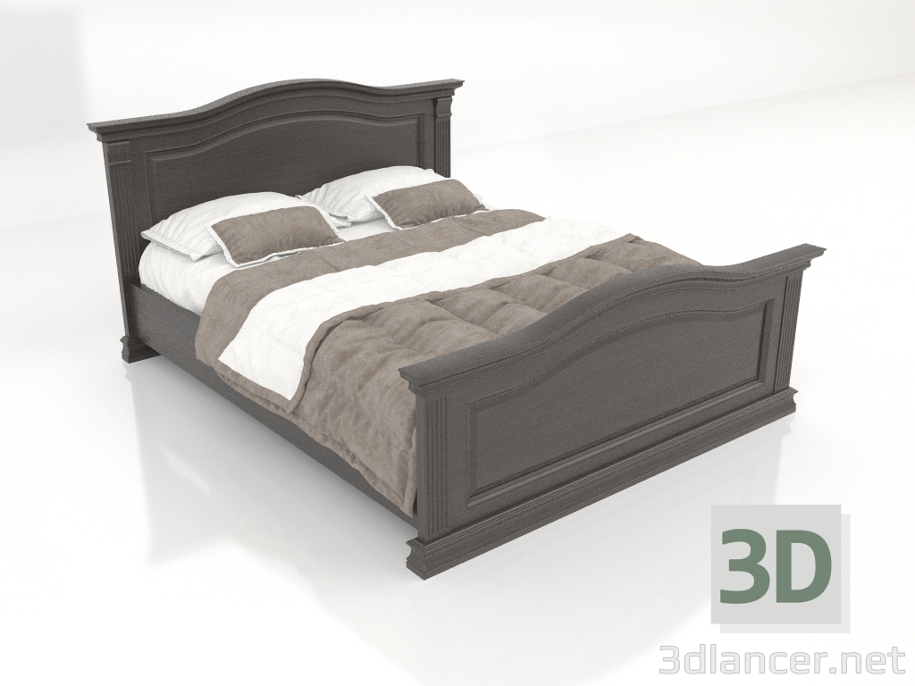 modèle 3D Lit double 1600x2000 - preview