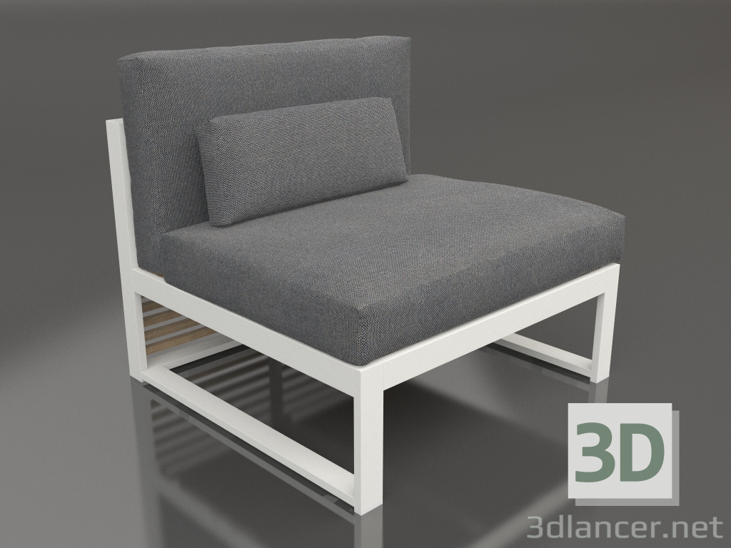 Modelo 3d Sofá modular, seção 3, encosto alto (cinza ágata) - preview