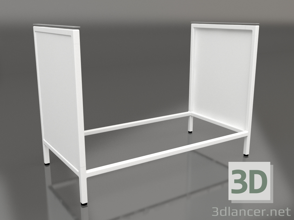 3d model Isla V1 (pared) en 60 marco 2 (blanco) - vista previa