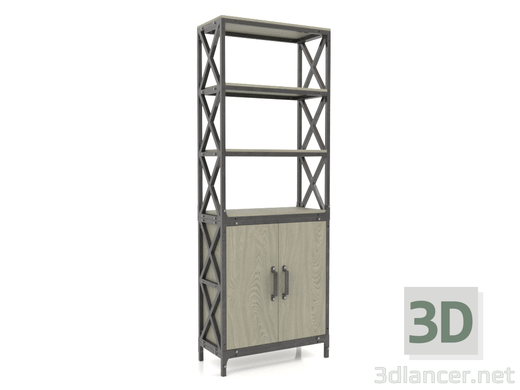 modèle 3D Rack avec portes (1 section) - preview