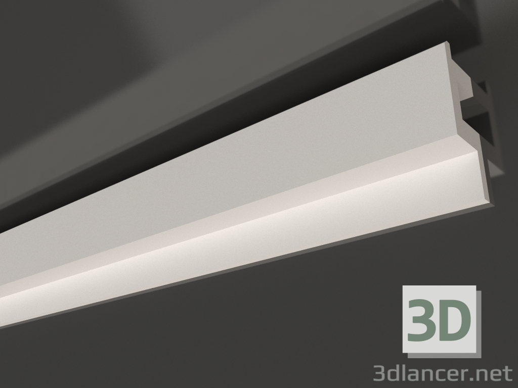 Modelo 3d Cornija de teto de gesso com iluminação KGC 025 2 (140x50) - preview