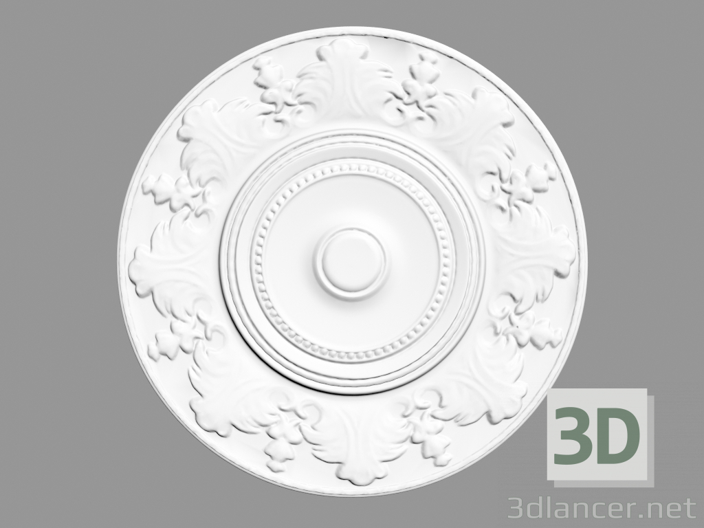 modèle 3D Sortie plafond R17 (47 x 47 x 3,5 - Ø 47 cm) - preview