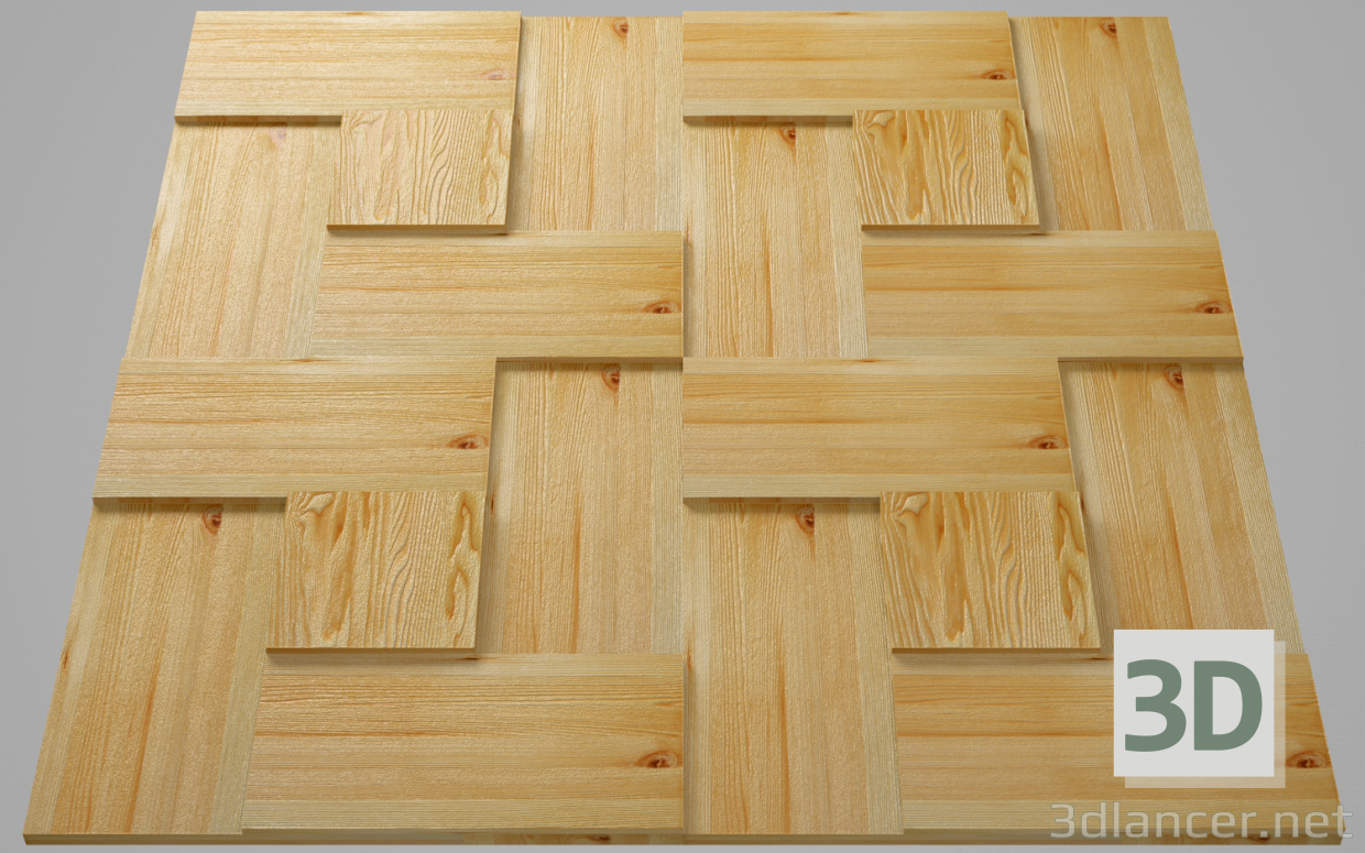 3d model Wooden mosaic_2 - preview