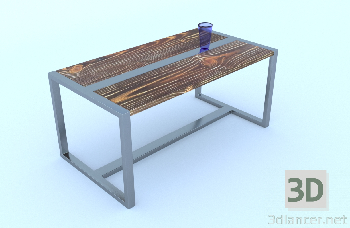 modèle 3D table basse - preview