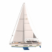 3d Sailing Yacht Amel 50 model buy - render