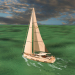 3d Sailing Yacht Amel 50 model buy - render