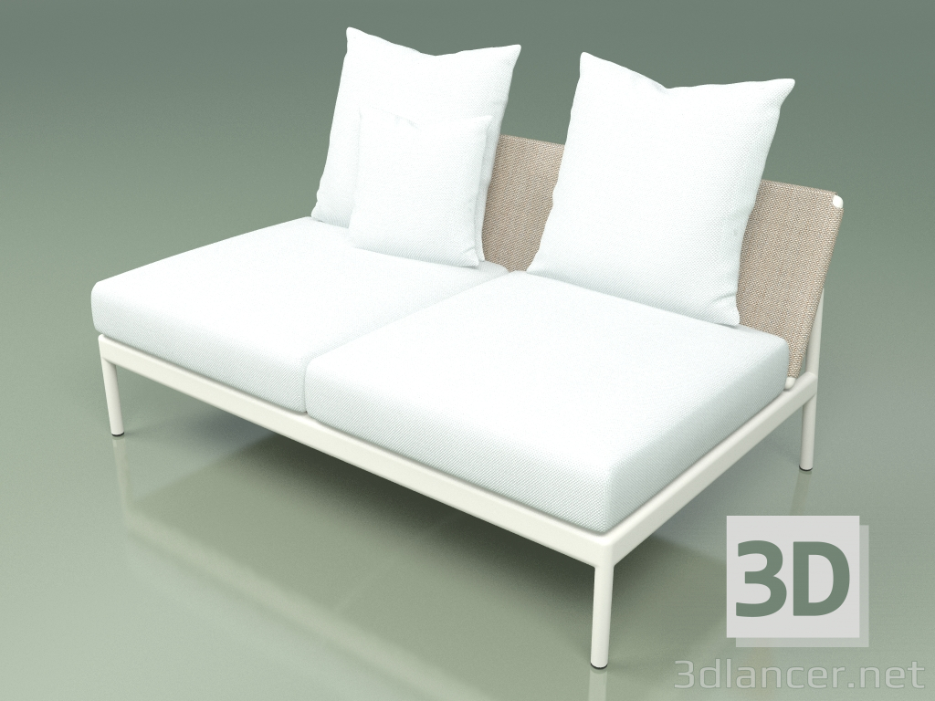 3d model Central sofa module 006 (Metal Milk, Batyline Sand) - preview