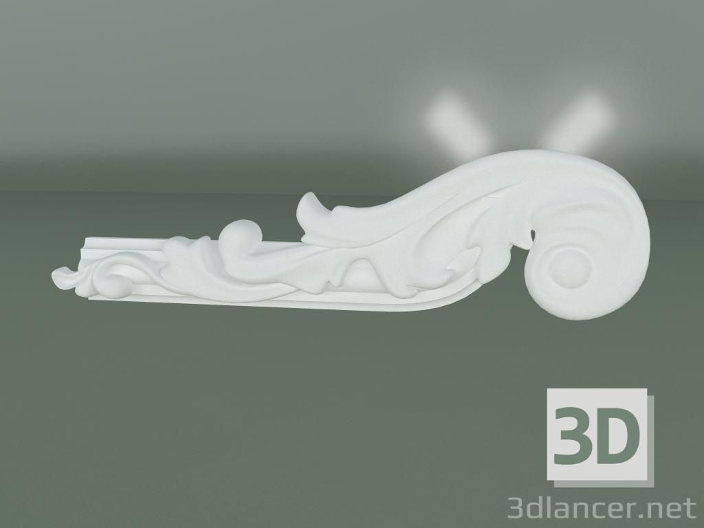 modello 3D Elemento decorativo in stucco ED082-1 - anteprima