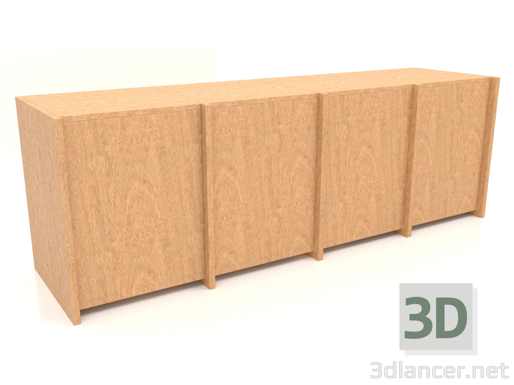 modello 3D Armadio ST 07 (1530х409х516, legno impiallacciato mogano) - anteprima