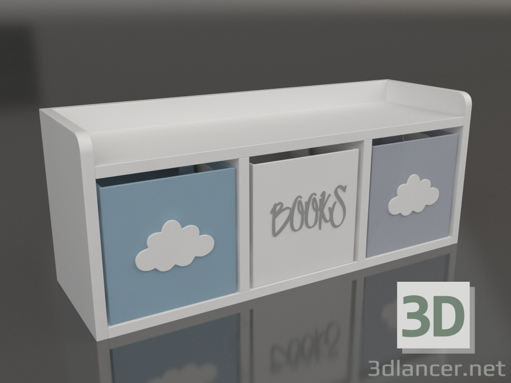 3d model sofá estantería - vista previa