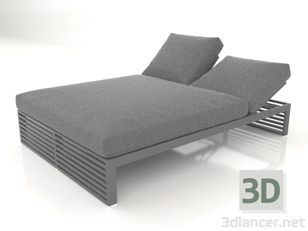 3d model Cama lounge 140 (Antracita) - vista previa