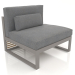 3d model Modular sofa, section 3, high back (Quartz gray) - preview