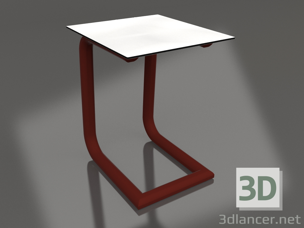 Modelo 3d Mesa lateral C (Vinho tinto) - preview