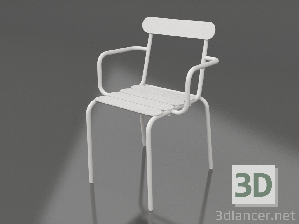 3d model Silla de comedor (gris) - vista previa