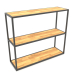 3D Modell Rack-Konsole rechteckig (HOLZ, 100x30x86, 3 Regale) - Vorschau