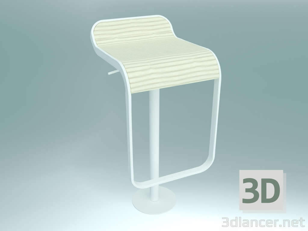 3d модель Табурет саморегулирующийся LEM (S83 H66-79 laminate, floor fixing base Ø 20 cm) – превью