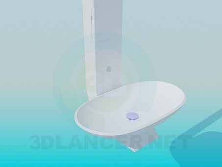 3d model Washbasin with cabinet - preview