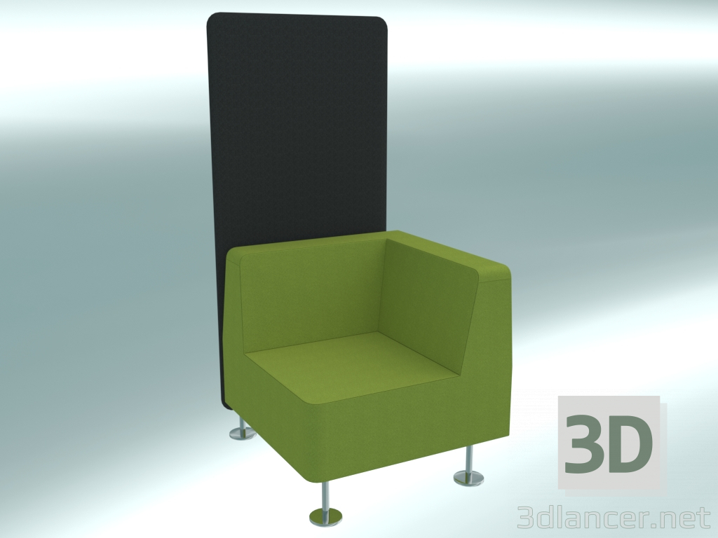 3d model Silla de esquina, se conecta a 1 partición (31) - vista previa