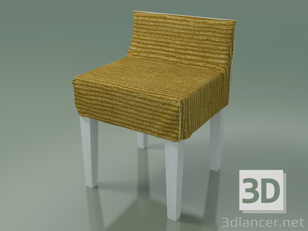 3d model Silla (23, blanco brillante) - vista previa