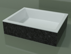 Lavabo sobre encimera (01R131301, Nero Assoluto M03, L 60, P 48, H 16 cm)