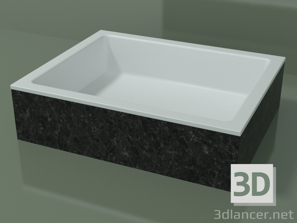 modello 3D Lavabo da appoggio (01R131301, Nero Assoluto M03, L 60, P 48, H 16 cm) - anteprima