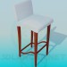 3d model High Chair with high legs and low back - preview