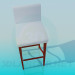 3d model High Chair with high legs and low back - preview