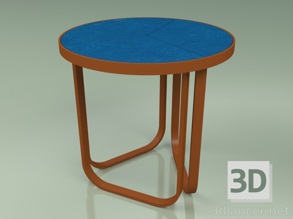 3d model Mesa auxiliar 008 (Metal Rust, Glazed Gres Sapphire) - vista previa