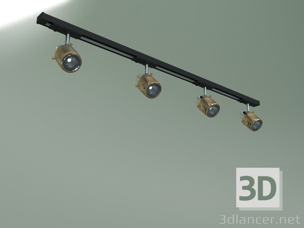 3d model Track lamp 20076-4 (chrome-antique bronze) - preview