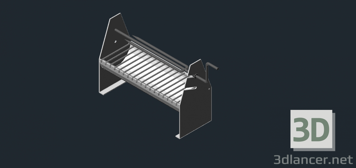 modello 3D girarrosto - anteprima