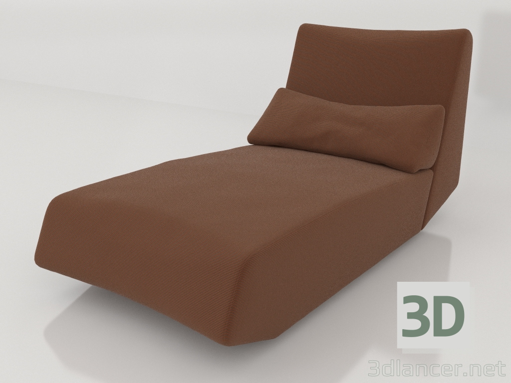 3d model Módulo sofá L respaldo alto - vista previa