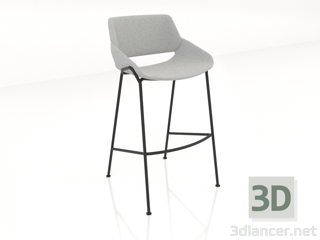 3d model Taburete de bar con patas altas - vista previa