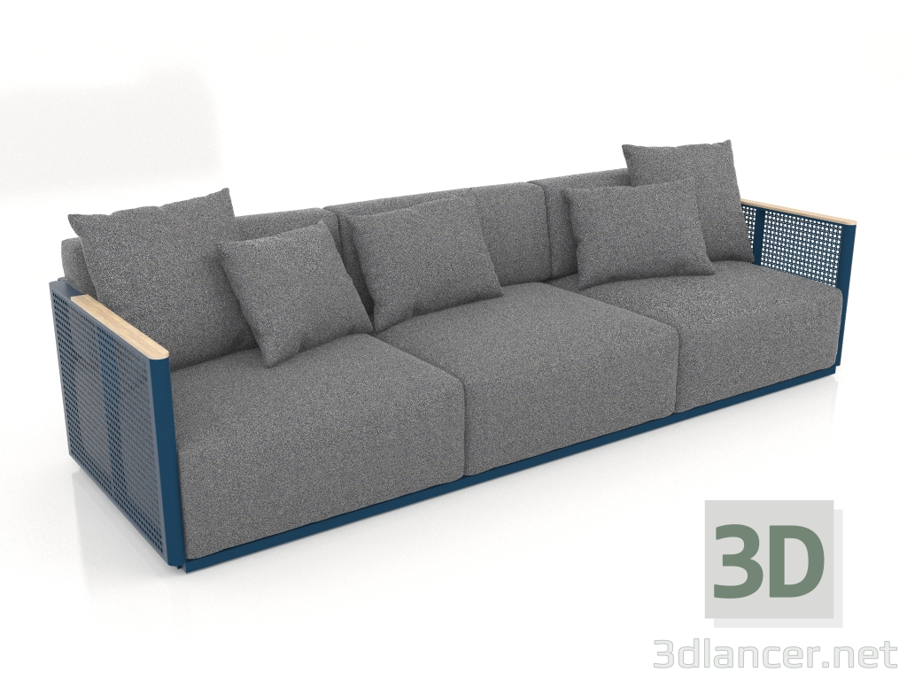 3d модель Диван 3 місний (Grey blue) – превью