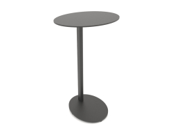 Table de chevet ovale MONO (perpendiculaire au piètement, 40X30X65)